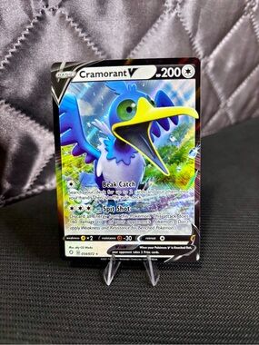 Pokemon Cramorant V Card - Blue & Yellow